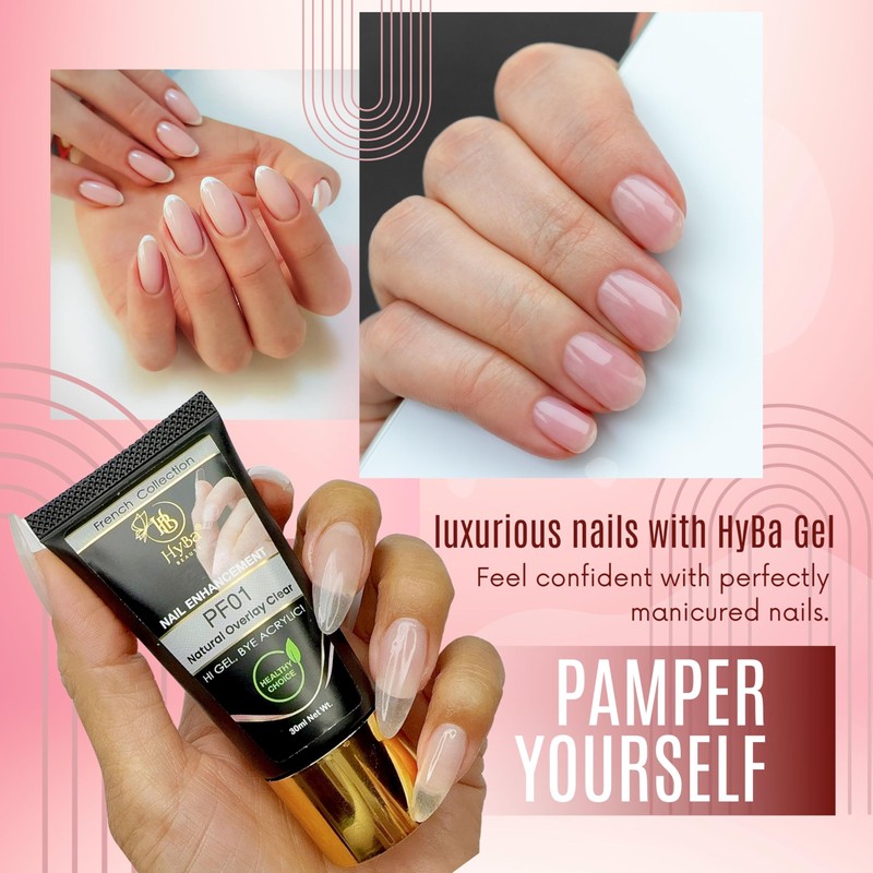 HyGEL CLEAR 60ml Hybrid Gel Nail Polish - PF01 Natural