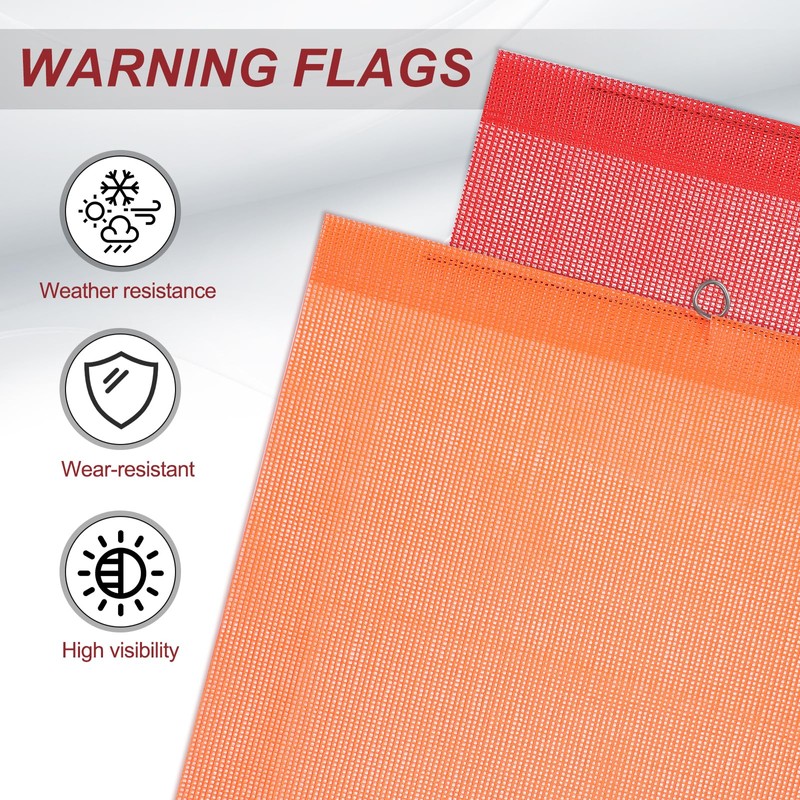 sourcing map Safety Flags for Trailer, 18x18" Warning Safety Flag