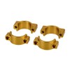Set: CNC Klemmstücke für Schutzblech mit Schrauben, Gold eloxiert -