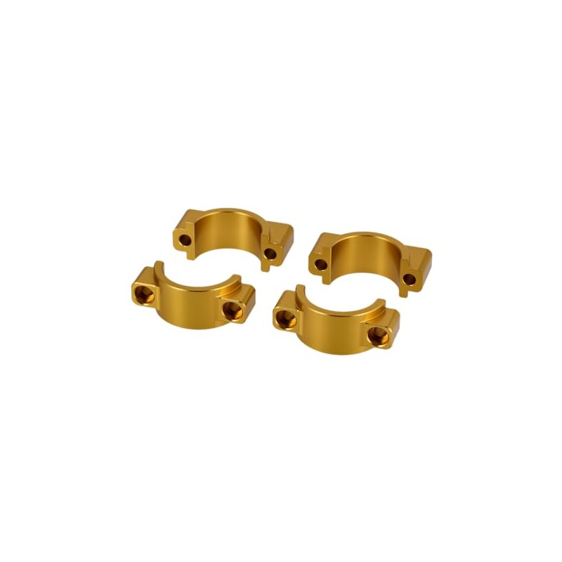 Set: CNC Klemmstücke für Schutzblech mit Schrauben, Gold eloxiert -