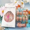 French Tips Press on Nails 3D Curve Line Press ons