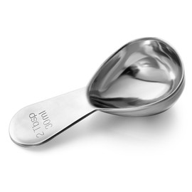 Stainless Steel Coffee Scoop Short Handled Measure Scooper Metal Measuring Spoon Coffee Scoop For Ground Coffee Bean Espresso Powder For Canisterss/Jars(2tbsp)