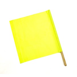 Mutual Industries 14994-139-1827 Vinyl Highway Safety Traffic Warning Flag, Lime, 18" x 18" x 27" (Pack of 10)