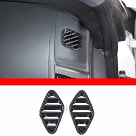 car-attention Carbon Fiber Pattern Dashboard AC Air Vent Outlet TrimFor Jaguar F-TYPE 2013-24