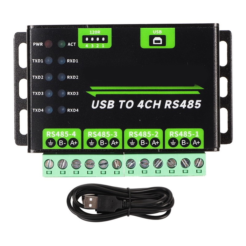 USB to 4CH RS485 Converter Onboard TVS Anti Thunder 120R