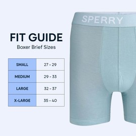 Sperry 3-Pack Men's Soft Modal Boxer Briefs, Gray White Multi, Medium