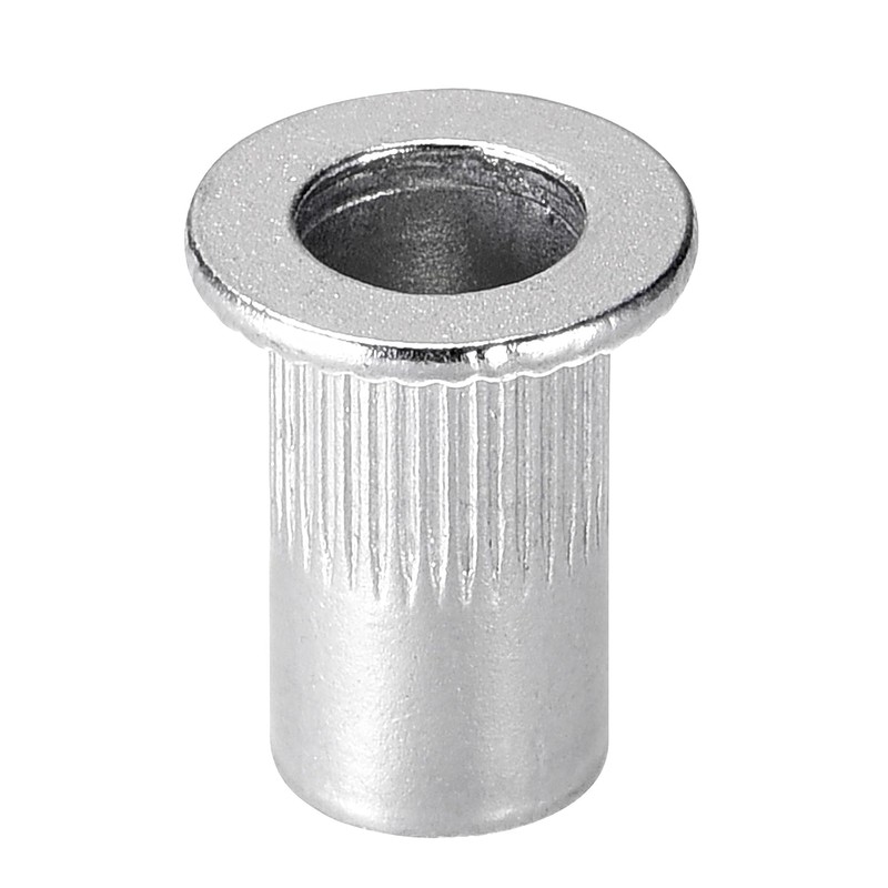 TA-VIGOR 100Pcs #8-32 Rivet Nuts, 304 Stainless Steel Knurled Flat
