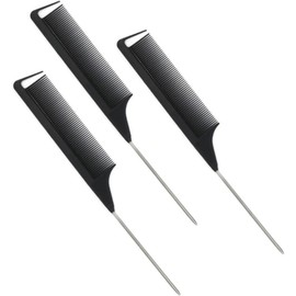 Levemolo Pinzas para separar el cabello y peines para peinar el cabello de plástico y acero inoxidable, diseño simple, sujetan el cabello firmemente para salón de peluquería
