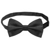 RBOCOTT Mens Black Pre-tied Bow Tie Adjustable polyester bowtie(3)
