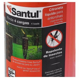 Santul Citronela Líquida Repele Insectos 2pzs 1.9l Para Antorcha Color Naranja