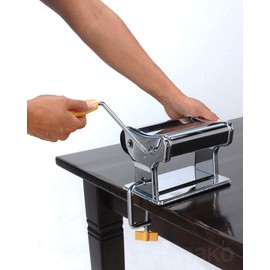 2 in 1 Manual Pasta Machine Maker Stainless Steel Roller and Cutter