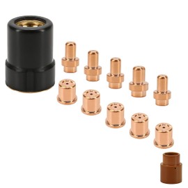 12Pcs Plasma Electrode Cutter Tips Kit Cutting Consumable Compatible for Eastwood Versa-Cut 40 Cutter Torch 40Amps Trafimet CB50 Plasma Torch (Electrode+Tip+Swirl ring+Shield Cup)