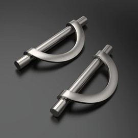 Amerdeco 10 Pack Brushed Satin Nickel Cabinet Pulls 3.75 Inch(96MM) Hole Centers Kitchen Cabinet Handles Hardware