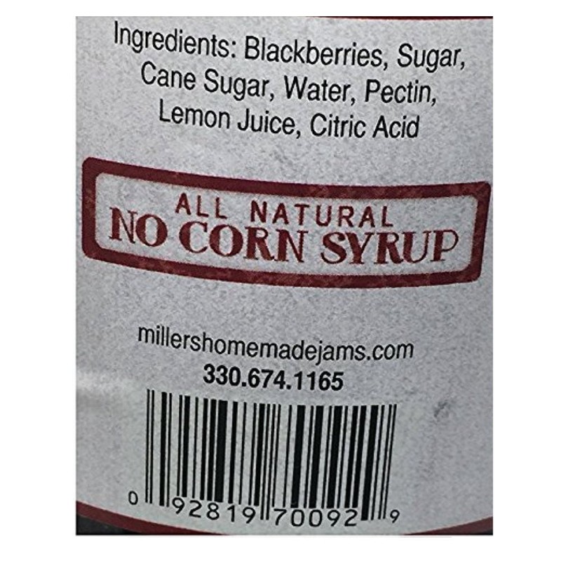 Mrs. Miller's Amish Homemade Blackberry Jam 18 oz/509g - 2