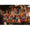 4 Pieces Hippie Costume Set,Tie Dye Shirt Set,Tie Dye Sunglasses