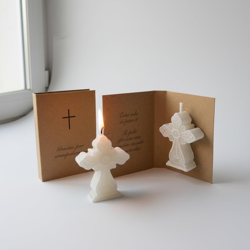 24 Mini Recuerdos Velas Aromáticas Bautizo Boda Primera Comunion Novenario