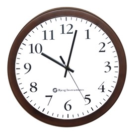 Bjerg Instruments Modern 12" Steel Enclosure Silent Wall Clock with Non Ticking Movement (Bronze)
