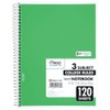 Mead Spiral Notebook, 3 Subject, College Ruled Paper(05748), 120 Sheets,