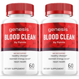 (2 Pack) Genesis Blood Clean - Genesis Blood Clean Capsules with Advanced Strength Formula, Genesis Blood Clean for Overall Wellness, Genesis Blood Clean for Maximum Vitamin Supplement (120 Capsules)