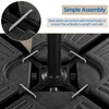 Yaheetech 4Pcs 13L Heavy Duty Offset Outdoor Umbrella Base Water