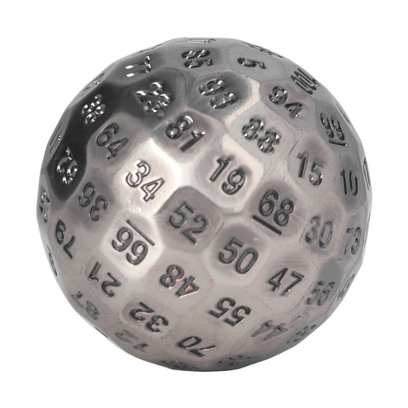 Polyhedral Metal Dice Exquisite Heavy 100 Sided Role Playing Dice