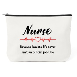 Nurse Appreciation Gifts - Nurse Gifts for Women Emergency Room ICU Nurses Makeup Bag Cosmetic Bag for Purse Travel Toiletry Bags Makeup Pouch Nurses Week Graduation Gift for Nursing Women