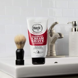 Crema de afeitado mágica extrafuerte, 6 onzas, paquete de 5