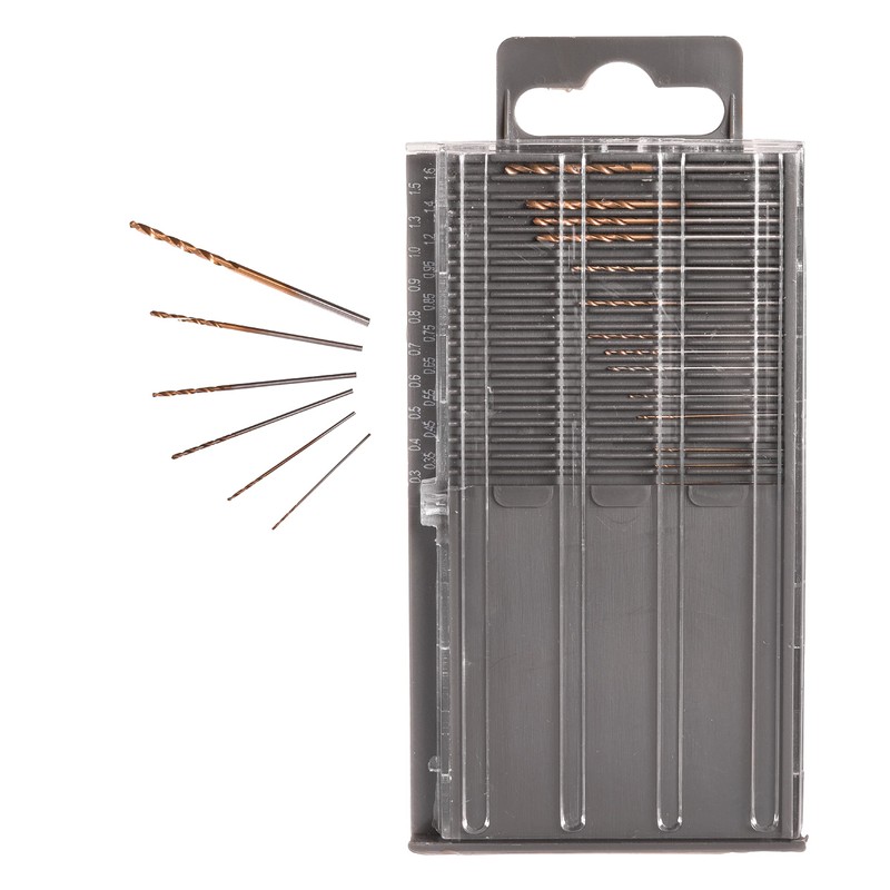 kwb 20-Piece HSS-M2 Titanium Mini Drill Bit Set from Diameter