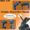 DECKRKAT 5-Piece 3/8" Carbide Masonry Drill Bits for Concrete, Brick,