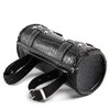APEBAZY Universal Motorcycle Handlebar Bag Quick Release Crocodile PU Leather