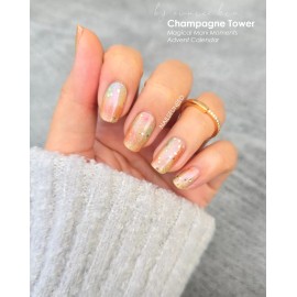 Color Street Nail Strips ~ CHAMPAGNE TOWER ~ multicolor Glitter LIMITED EDITION