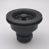 EADOT 3-1/2 Inch Polymer Black Sink Drain Assembly with Basket