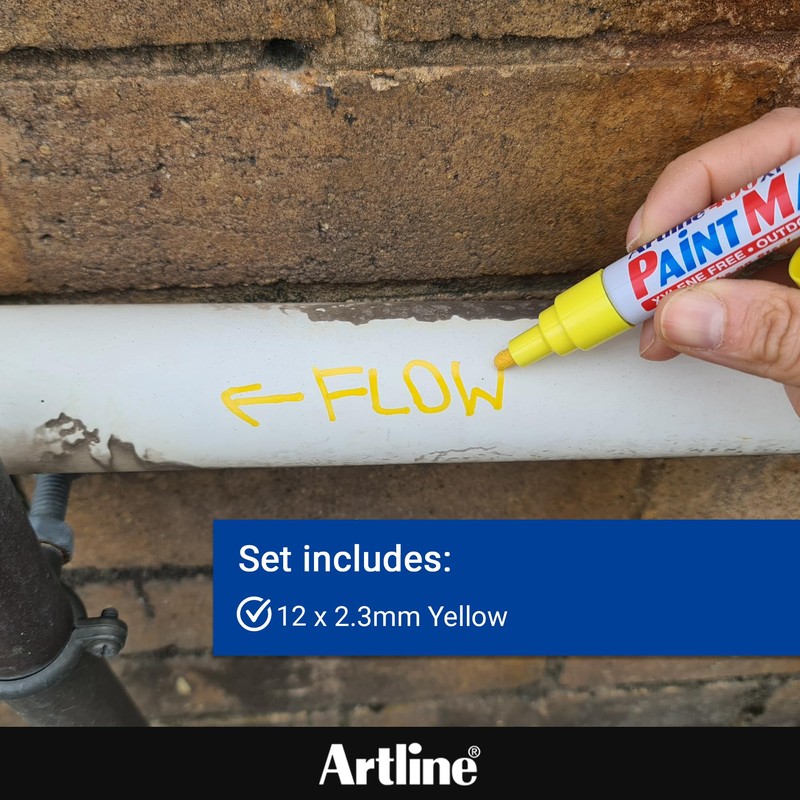 Artline Paint Markers, Industrial Pro Use, For Any Surface, Permanent
