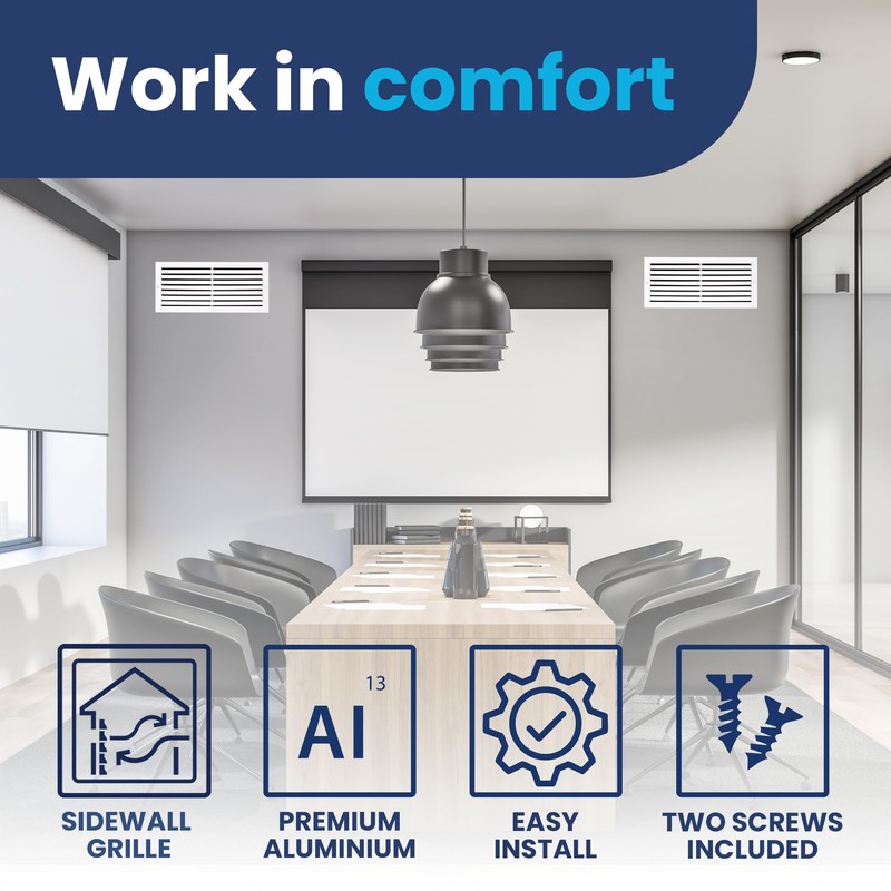 Fits 20" x 8" Duct Hole [21.6" x 9.6" Face]