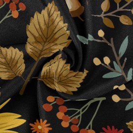 Qilmy Sunflower Outdoor Tablecloth 60 Inch Waterproof Round Tablecloth with Umbrella Hole and Zipper for Backyard Party BBQ Decor