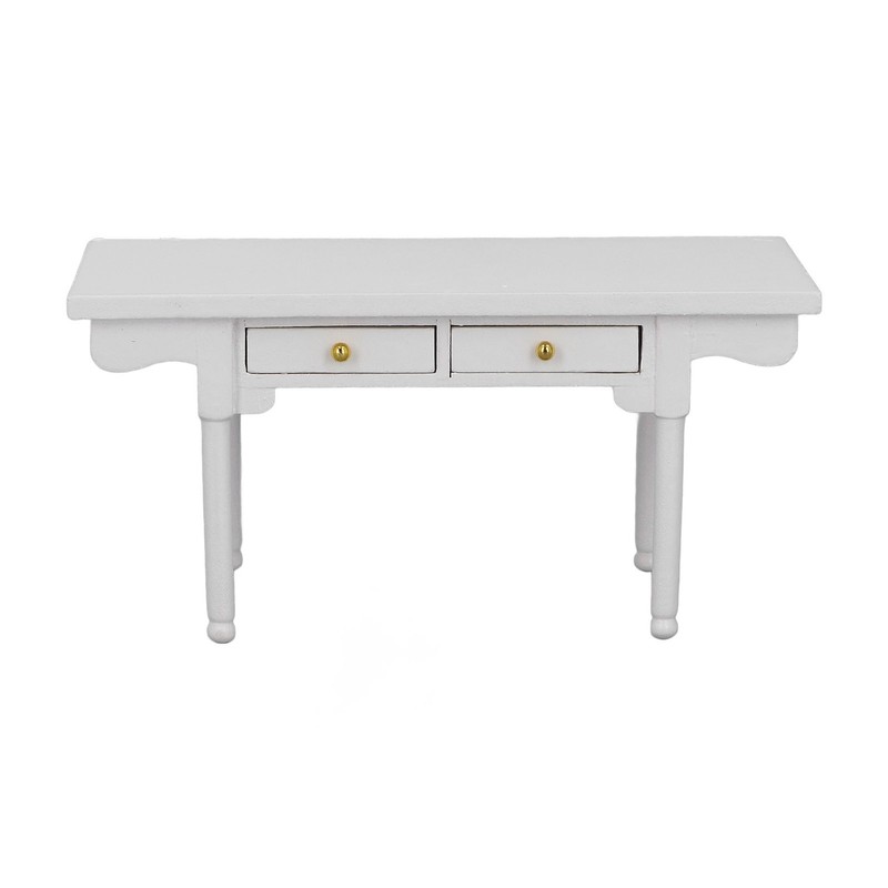 1: 12 Dollhouse Desk Wooden Modern Miniature Table Mini Writing