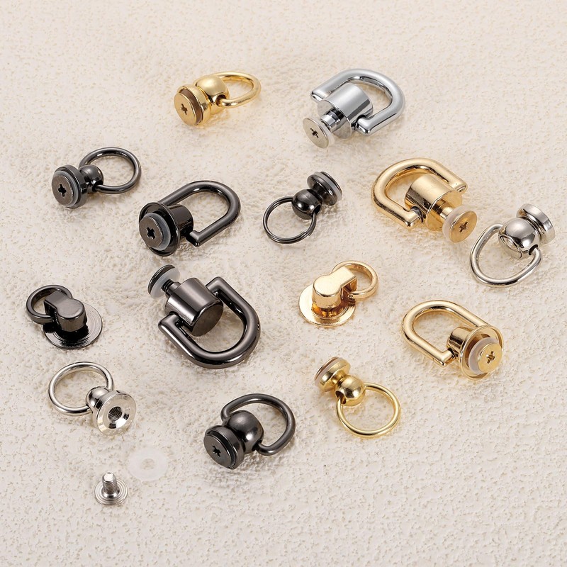 sourcing map 20Pcs Screw Round Head Rivet, 7mm Pull Ring