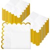 200 PCS Scalloped Cocktail Napkins with Gold Foil Edge Disposable