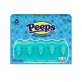 Peeps 10 - Peeps Marshmallow Easter Blue Chicks Fat & Gluten Free 3 oz 85g