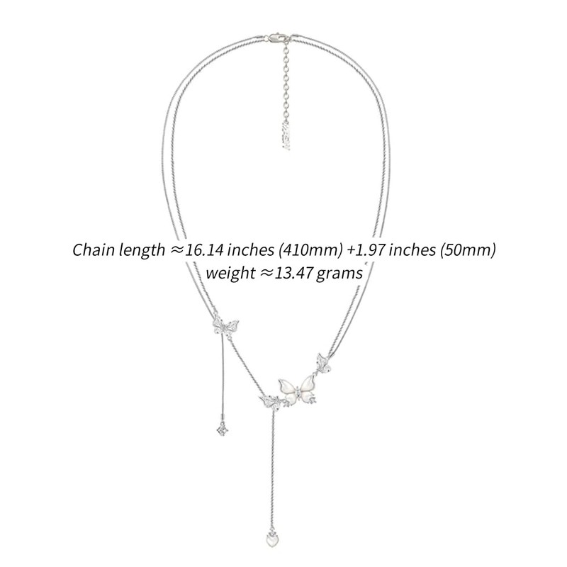 Fashion necklace, exquisite butterfly clavicle chain, temperament fringe butterfly necklace,