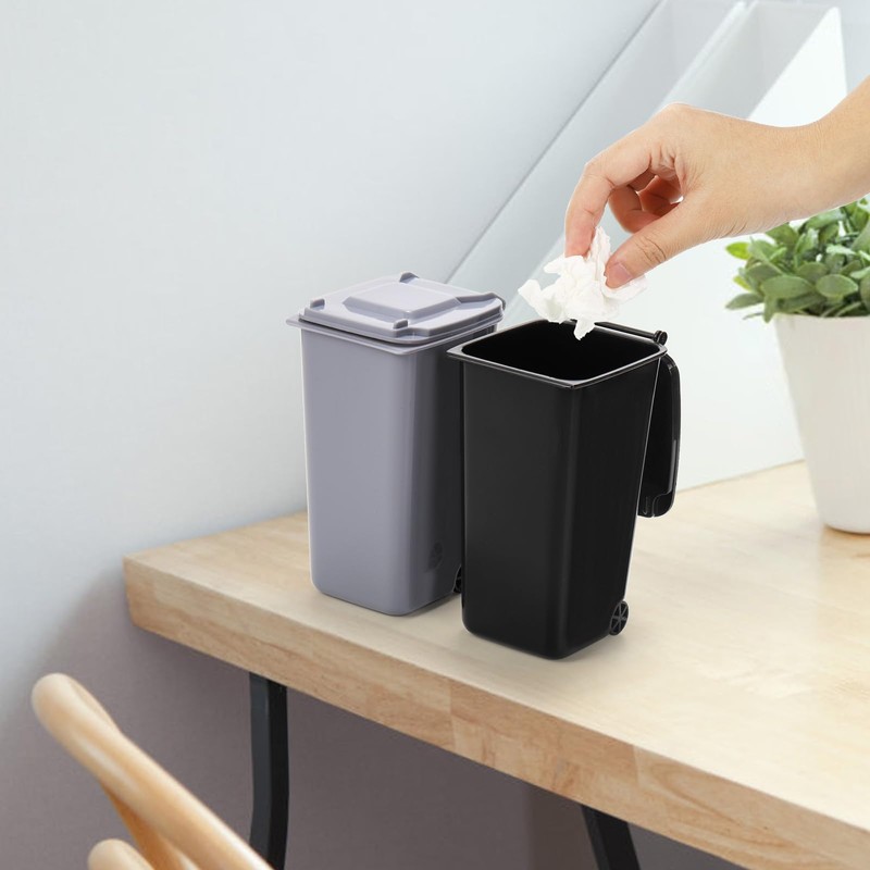 Goaste 12 Pack Mini Desk Trash Can, 22 OZ Tiny
