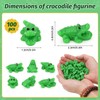 Lucxhcky 100 Pcs Small Laying Alligator Figures - Detailed Prone