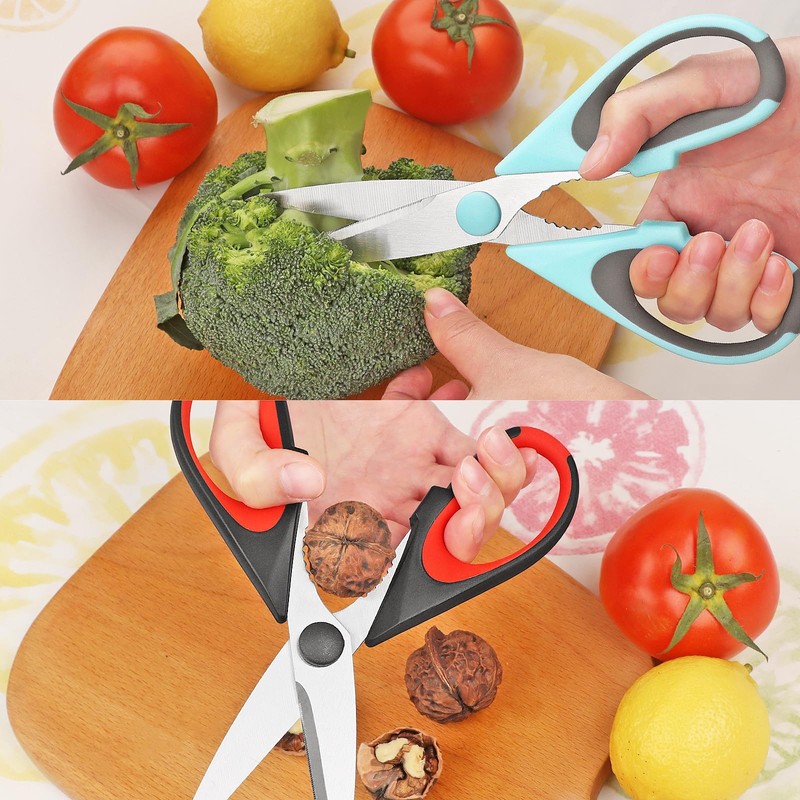 Vutyvve Kitchen Scissors, 3 Removable Kitchen Scissors, Stainless Steel Blades,