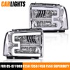 carlights Fit For 05-07 Ford F250 F350 Super Duty Clear