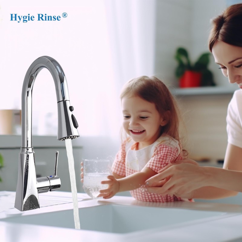 Hygie Rinse Universal Kitchen Faucet Head Replacement with 15 Adapter