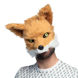 Boland 56764 Fox Mask with Plush, Face Mask, Half Mask, Animal Mask for JGA and Carnival, Fancy Dress Costumes