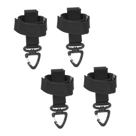 KOMBIUDA 4pcs Glove Holder Strap Durable Oxford Cloth Glove Belt with Quick Release Clip for Camping Trekking Climbing Hiking Versatile for Outdoor Gear Black