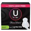 U by Kotex CleanWear Ultra Thin Feminine Pads with Wings,