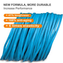 Doloftena 120pcs Large Rubber Bands, Long Heavy Duty Rubber Bands Bulk, Upgrade Strong Rubber Bands, Advantage Big Elastic Band for School Home Kitchen Office Supplies Trash Cans File Folders Bands