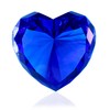 Blue Crystal Diamonds Paper Weights, Heart Shape Real Diamond Glass